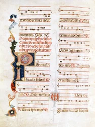 Sursum Corda, Example of 14th Century Notation