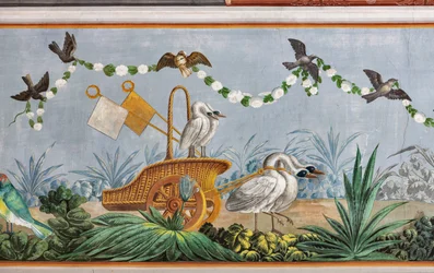 Swans and other birds (detail)
