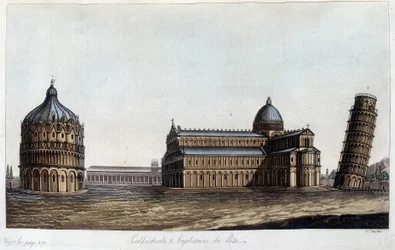 The Baptistery, the Dome and the Tower of Pisa, Italy