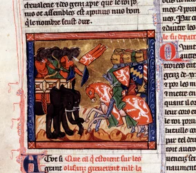 The Battle of Hydaspes: Alexander and Porus Fighting in 327 BC