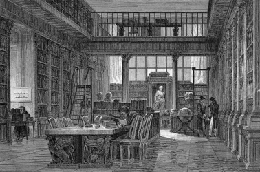 The Institut de France in Paris - reading room of the Institute de France