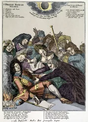 The King Fainted and the Courtiers Surround Him, Mourned: Mockery on Louis XIV