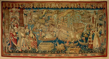 The Portuguese Navigator Vasco de Gama Arrives in Calicut in 1498