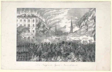 The Combat in the Jaegerzeile to Vienna