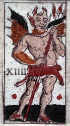 The Devil. 18th Century Tarot Game. Milan