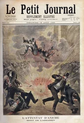 The murderer Clément Decoux is the victim of his attempted attack on Émile Vuillemin (1822-?), director of Aniche mines, celebrating his fiftieth anniversary at the head of coal production on August 4