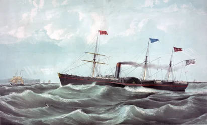 The Steamboat US Atlantic (US Mail Steamship Atlantic) (lithograph)