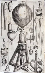 Tools for scientific experiments - in Nova experimenta physico-mechanica de vi aeris elastica, et ejusdem effectibus, facta maximam partem in nova machina pneumatica by Robert Boyle