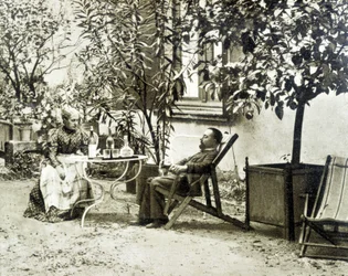 Toulouse Lautrec with His Mother, at the Château de Malromé