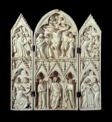 Triptych of Saint-Sulpice du Tarn: Carriage of the Cross, Crucifixion, Descent of the Cross, Adoration of the Magi, Glorious Virgin, Presentation at the Temple