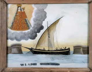 Vessel in difficulty - ex-voto of the Notre Dame de Laghet