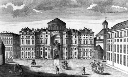 View of Palazzo Carignano in Turin
