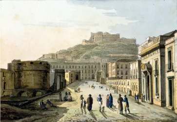 View of the Strada del Molo and the Castel Sant