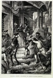 Voltaire arrested in Frankfurt by order of the great Frederick II - in 