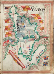 Western Mediterranean, bound in an atlas of twenty-five charts with diagrams and tables