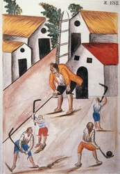 Young Indians Playing Ball, from the Book 