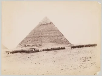 19th Hussars Formed Up in Front of a Pyramid at Giza, Egypt, 1882