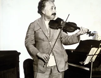 Albert Einstein Playing the Violin