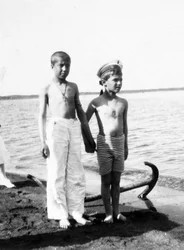 Alexei the Tsarevich Playing on the Beach at Livadia in the Crimea
