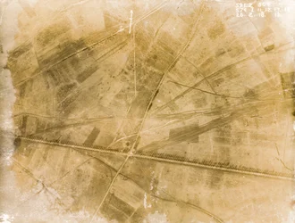 British aerial reconnaissance photographs recording the positions of trenches on the Western Front during the First World War