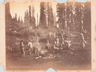 General McQueen and staff at breakfast, Black Mountain expedition