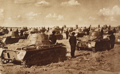 German tanks, Doberitz, near Berlin, Germany, photograph from Illustrated London News, July 27