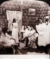 Interior of a brothel at the end of the 19th century