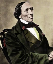 Portrait of Danish writer and poet Hans Christian Andersen (1805-1875). Photograph of the 1860s.