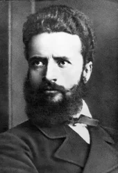 Portrait of Hristo Botev, Bulgarian poet and journalist also known as revolutionary and national hero