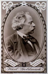 Portrait of Karoly Goldmark (or Karl) (1830-1915) Hungarian composer Photograph. 19th century.