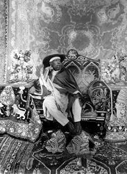 Portrait of Menelik II, Emperor of Ethiopia.