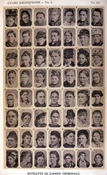 Portraits of criminal women. Album of photographs gathered by Cesare Lombroso (1835-1909), Italian criminologist: “The Criminal Man”