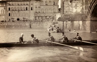 Rowing on the Arno River, Florence