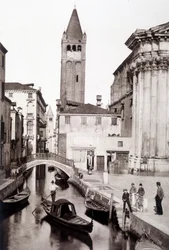 San Giovanni e Paolo district in Venice - photography, late 19th century