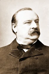 Stephen Grover Cleveland (1837-1908), President of the United States.