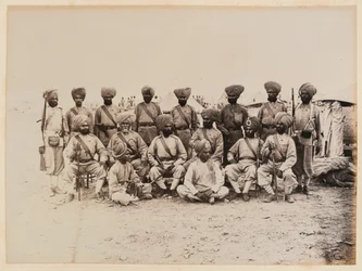 The 15th (Ludhiana) Regiment of Bengal Native Infantry in the desert landscape of Sudan