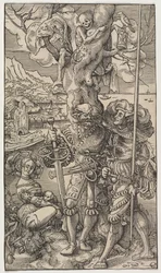 Mercenaries and A Woman with Death in a Tree