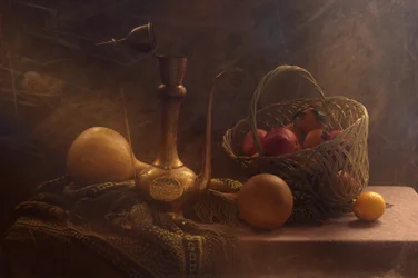 Classic Fruit Basket Still Life