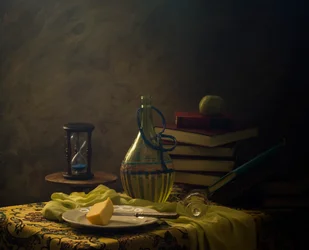 Still Life with Hourglass