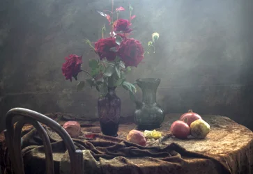 Vintage Roses Still Life