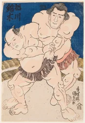 Sumo Wrestling Match between Inogawa and Nishikigi