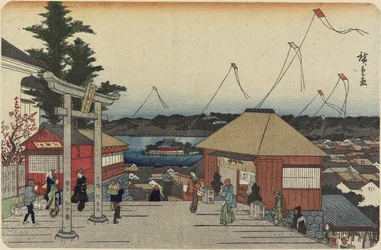 Shinobazu Pond seen from Yushima Shrine