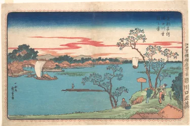 A View of Cherry Trees in Leaf along the Sumida River
