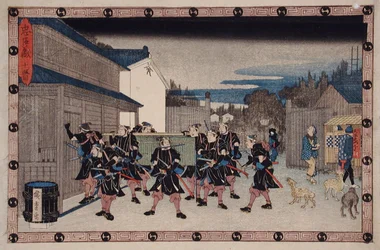Act X: Rōnin Carrying a Basket that Conceals Yuranosuke into Gihei