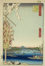 Asakusa River, Great Riverbank, Miyato River, from the series "One Hundred Famous Views of Edo"