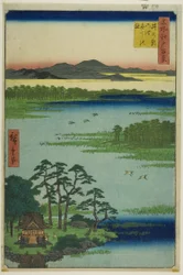 Benten Shrine and Inokashira Pond, from the series "One Hundred Famous Views of Edo"