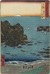 Choshi Beach at the Open Sea, Shimosa Province