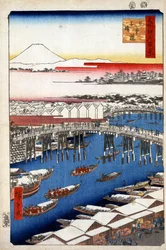 Clearing Weather after Snow at Nihon Bridge, One Hundred Famous Views of Edo