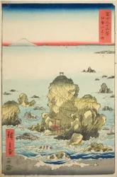 Futami Bay in Ise Province, from the series "Thirty-six Views of Mount Fuji"