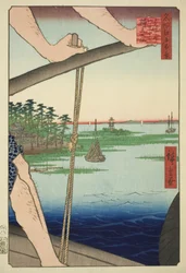 Haneda Ferry and Benten Shrine, from the series 